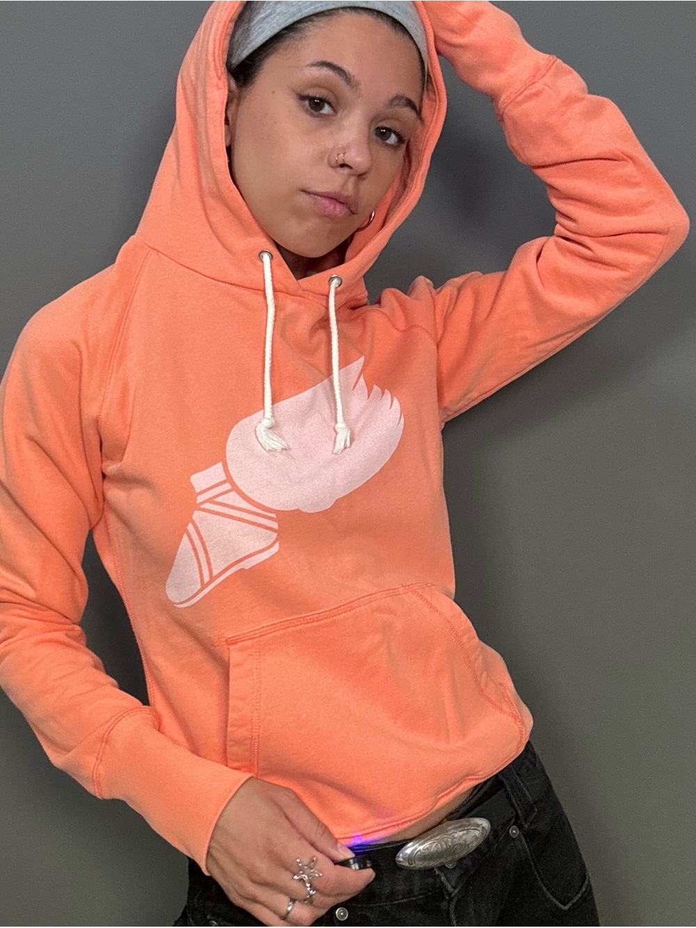 Peach Coral Nike Track Hoodie